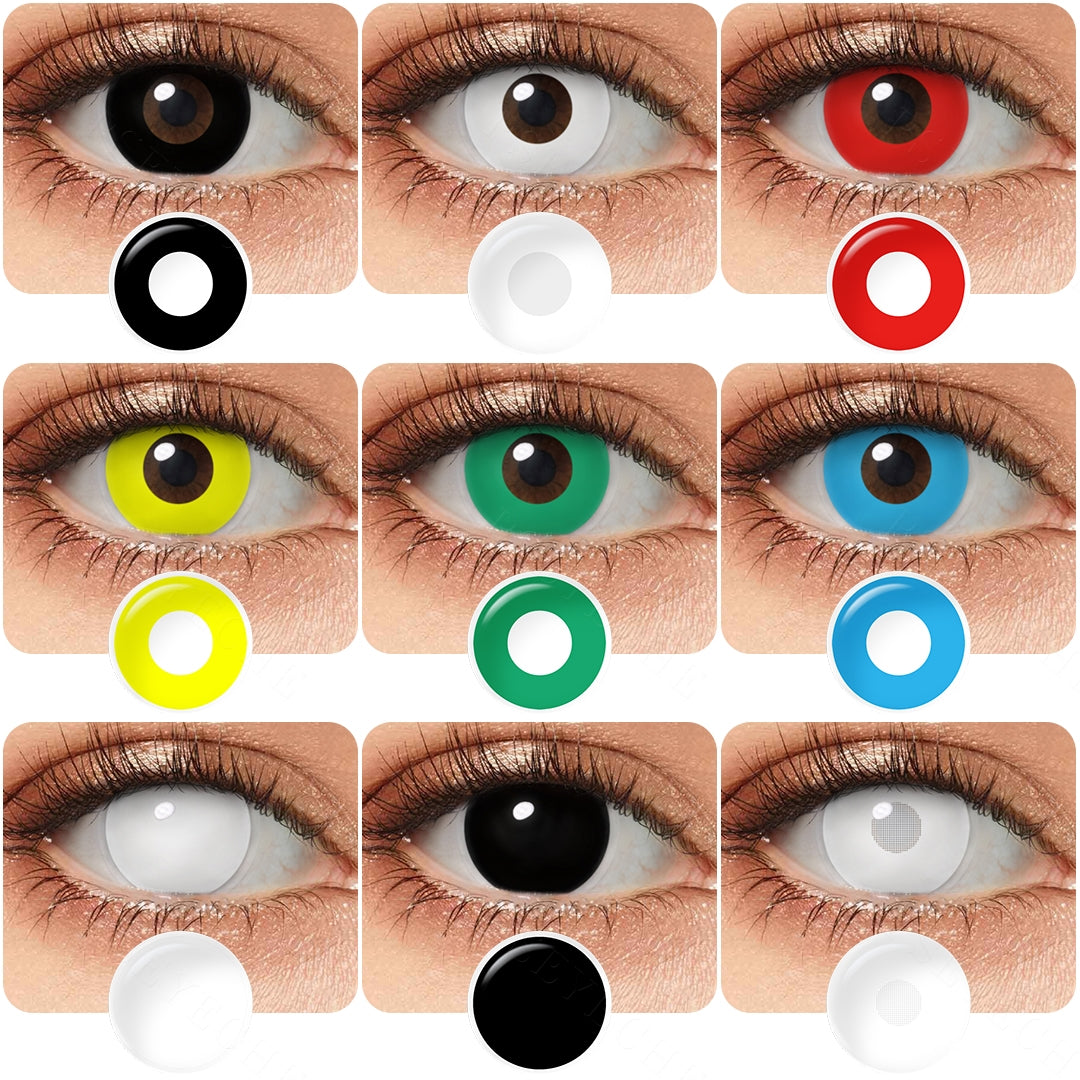 Contacts pour les costumes de blackout et de whiteout