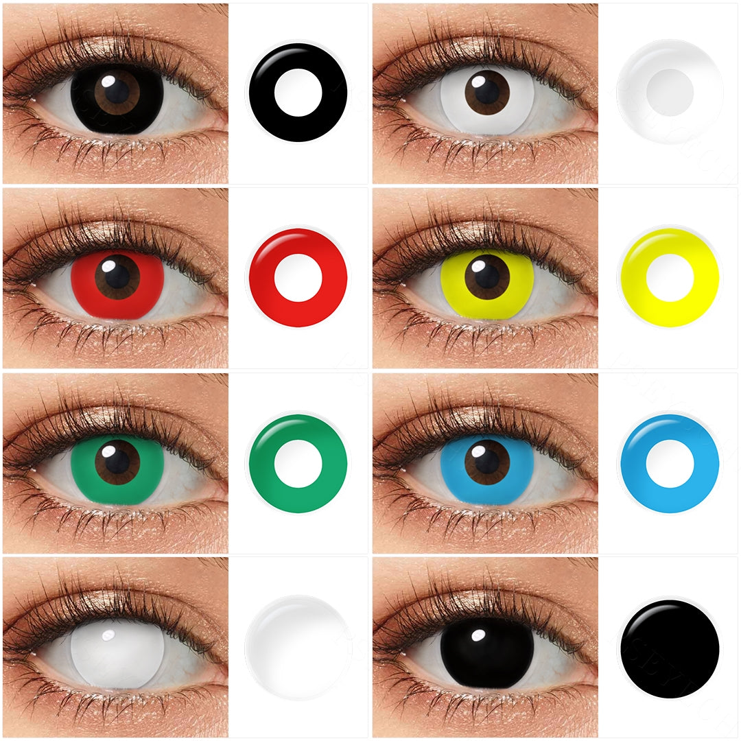 Contacts pour les costumes de blackout et de whiteout