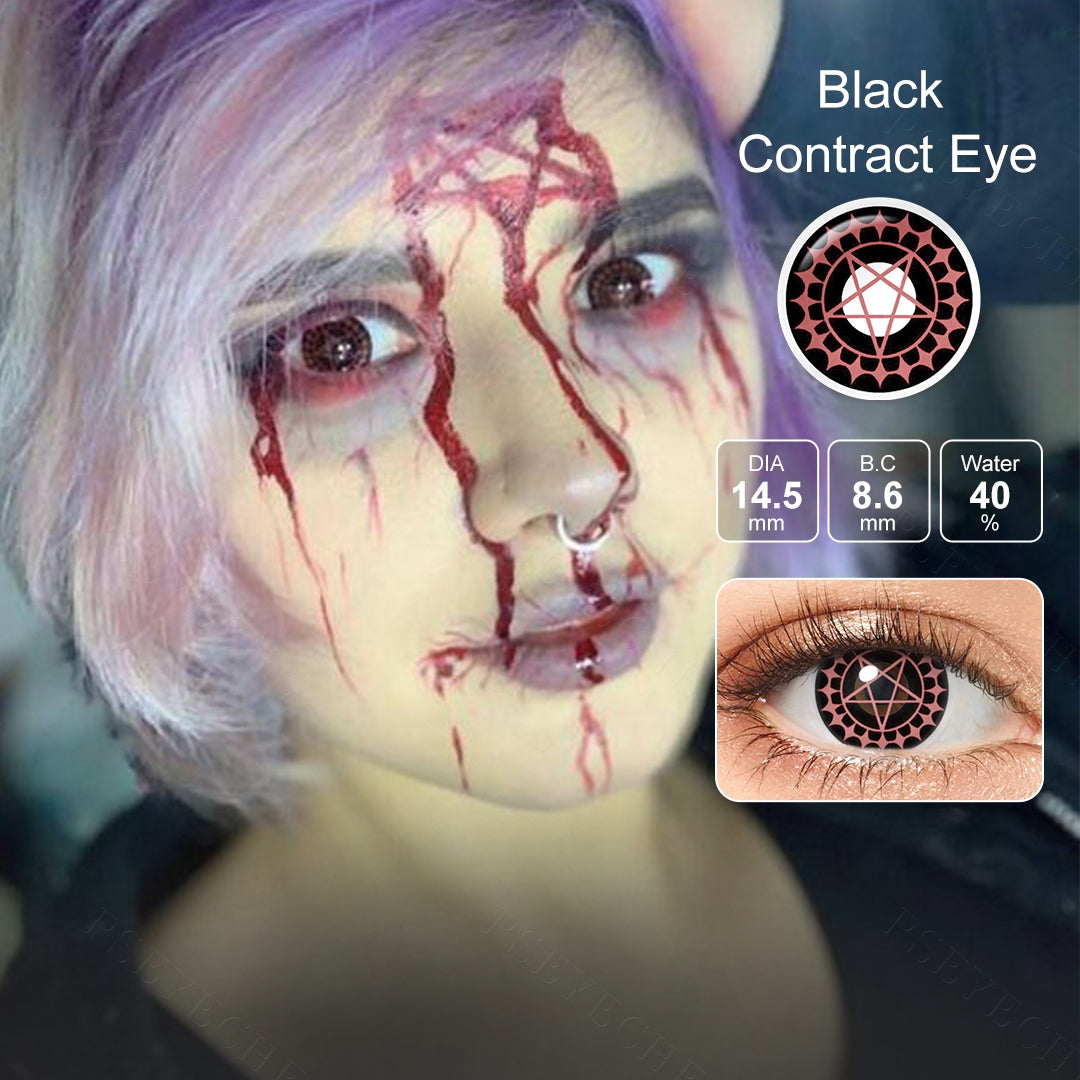 Black Butler Ciel Phantomhive Eye Contacts for Cosplay Custume and Halloween party