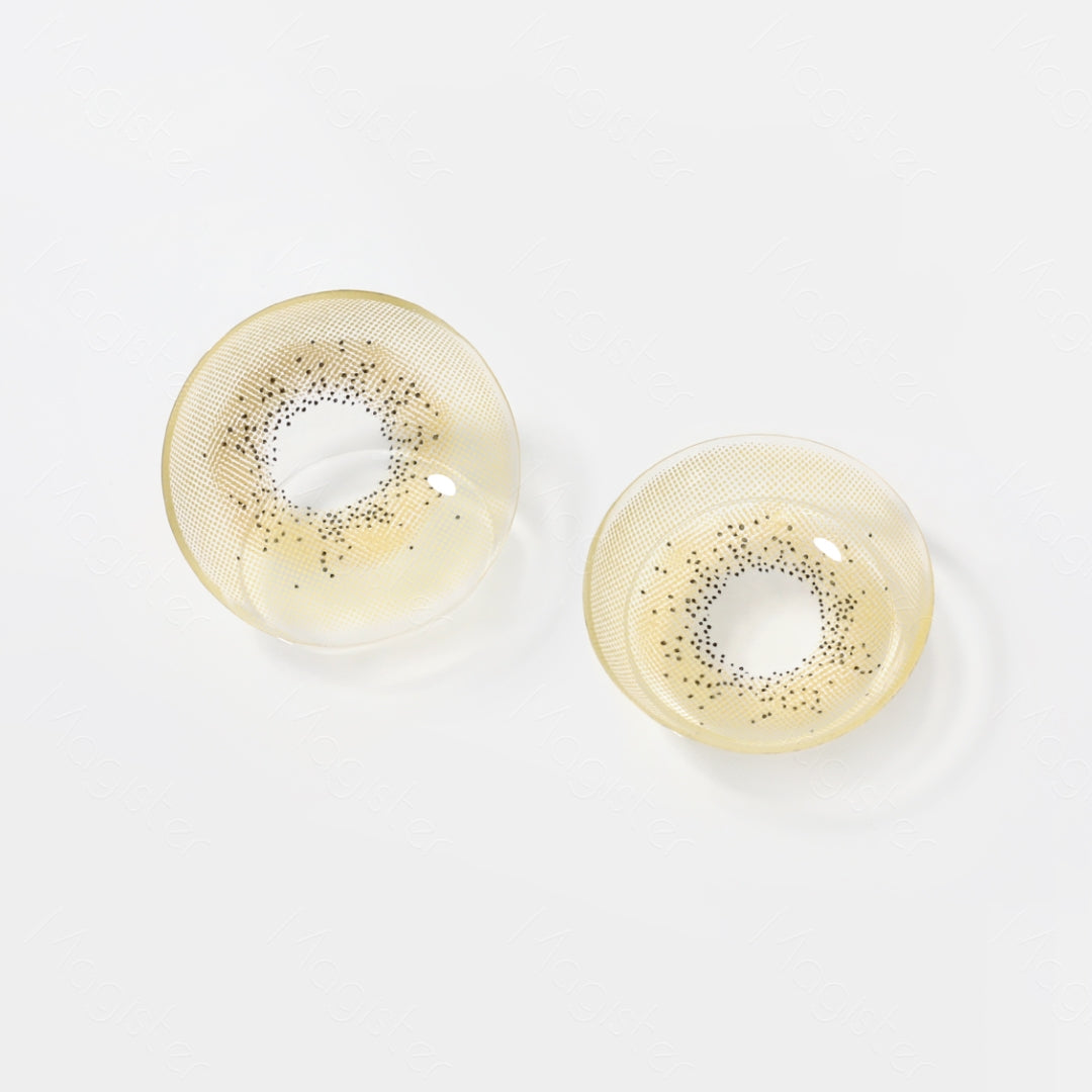 A Real shot image of Celine Brown contact lenses.