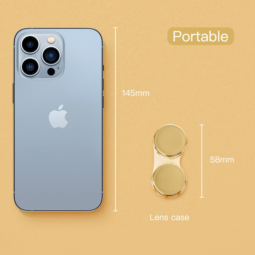 Showcase of gold case dimension comparation.