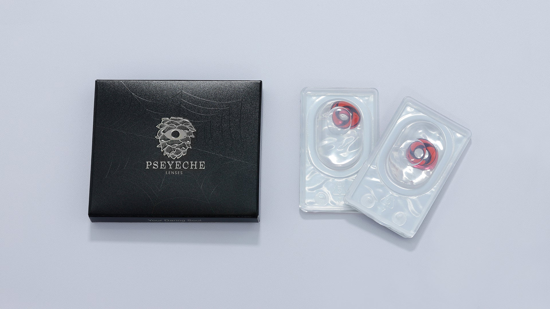 cosplay contact lenses package with 1 piece contact lenses and 1 piece case inside