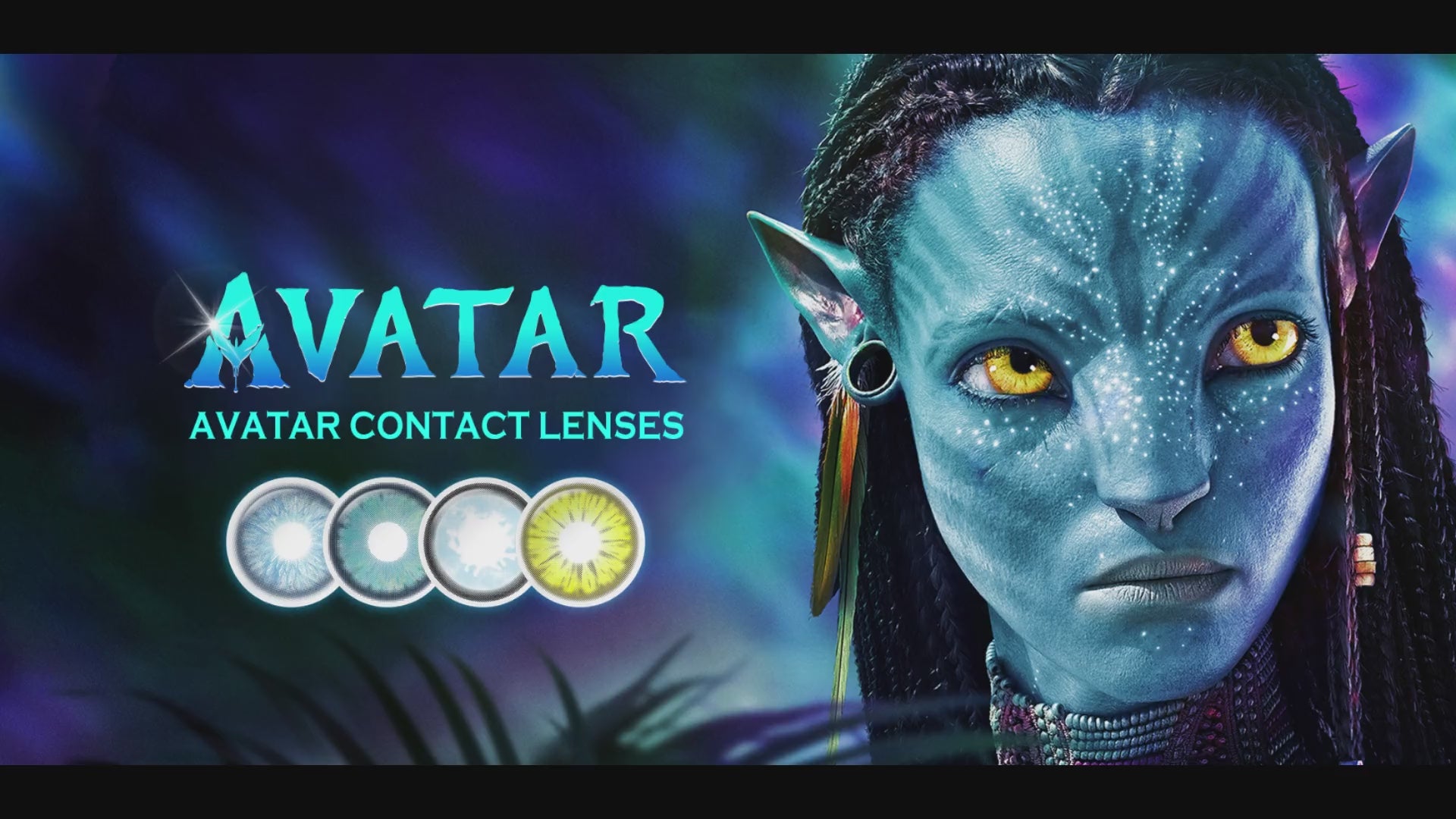 Product video presenting a 4 kinds of hot sales ChainSaw Man  Costume Contacts , featuring close-up views of the lenses in various shades and demonstrating how they appear when applied to the eyes of model girls.