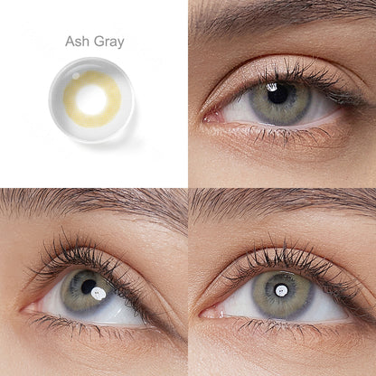showcase of Ash Gray  in model eye wearing 
