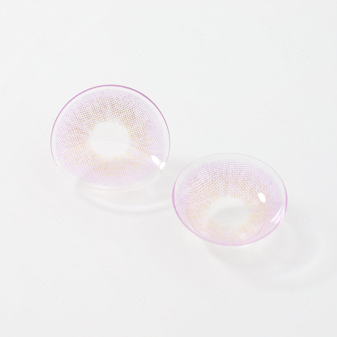 A detailed picture of the Cloud Violet contact lense.