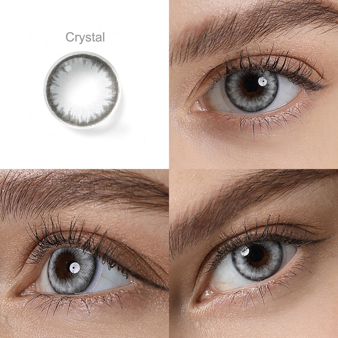 showcase of Crystal in model eye wearing