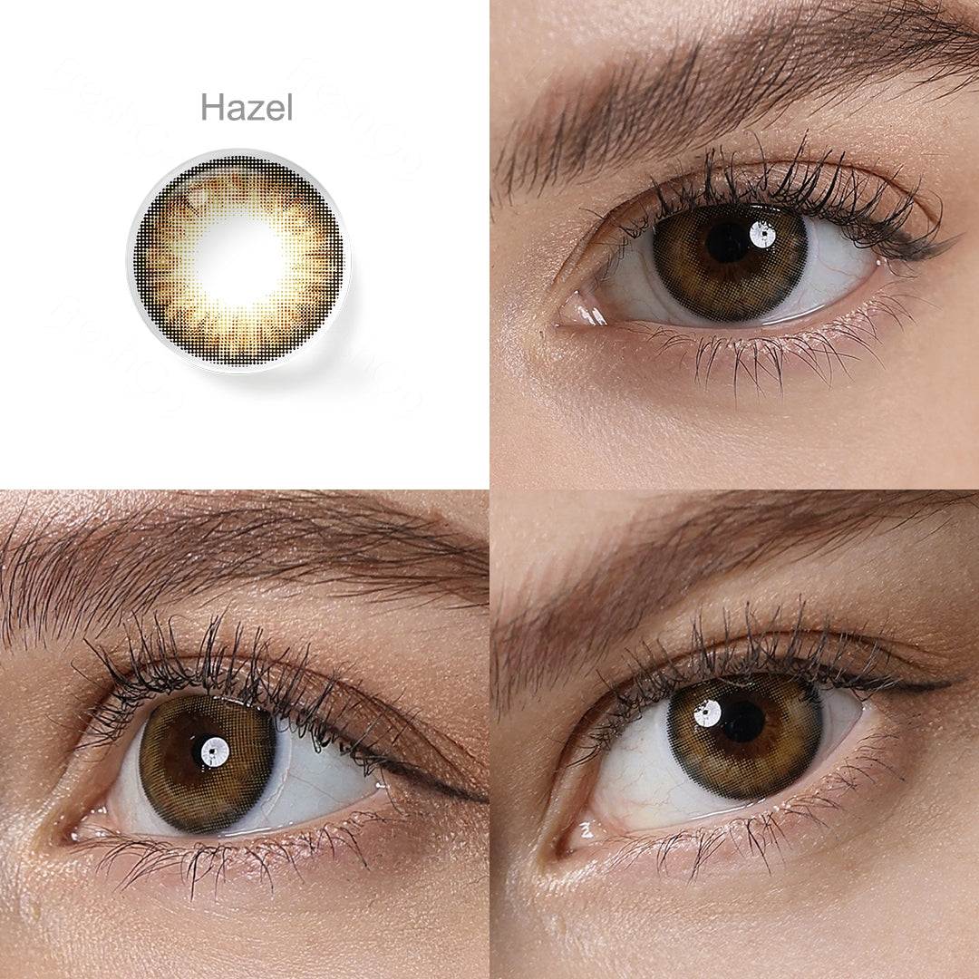 showcase of Hazel in model eye wearing