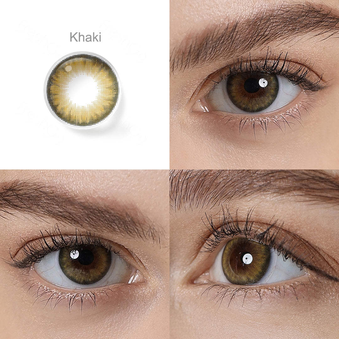 showcase of Khaki  in model eye wearing
