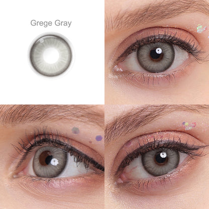 Grege Gray Colored Contacts 4 Variants Grid Close Up