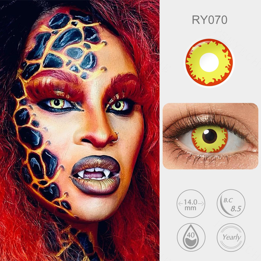 Wild Fire Werewolf Contact Lenses for Cosplay Custume and Halloween party