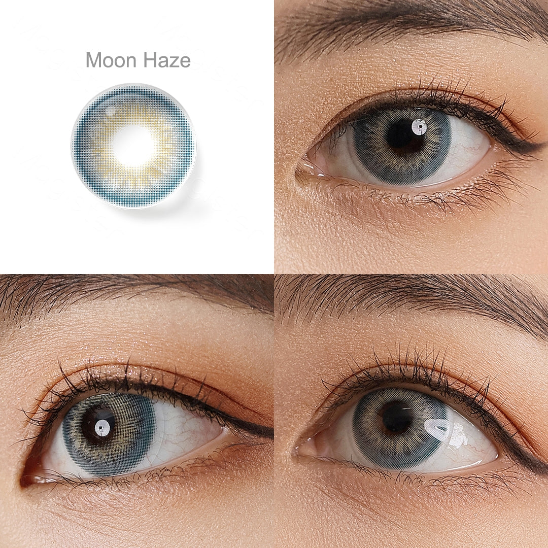 Moon haze Colored Contacts 4 Variants Grid Close Up