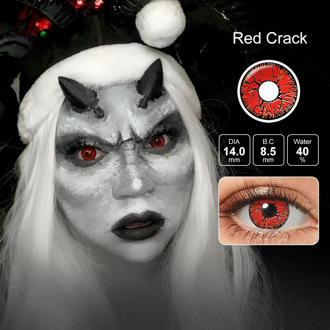 Red Crach cosplay halloween contact lenses 