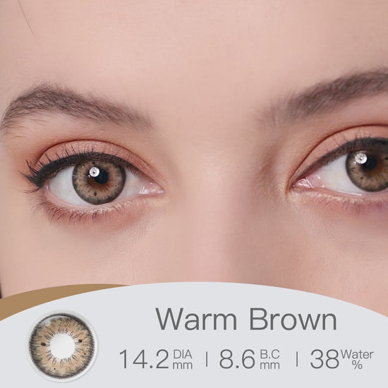 Product video presenting a range of HC colored contact lenses, featuring close-up views of the lenses in various shades and demonstrating how they appear when applied to the eyes.