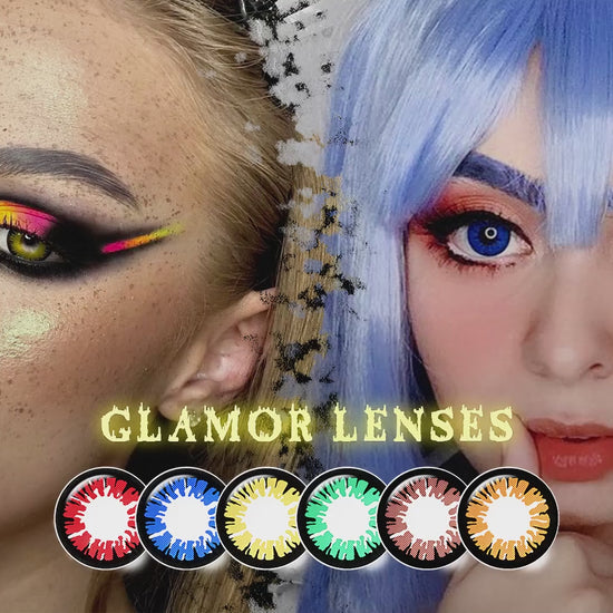  Product video presenting a range of Aiyanye Costume contacts, featuring close-up views of the lenses in various shades and demonstrating how they appear when applied to the eyes.
