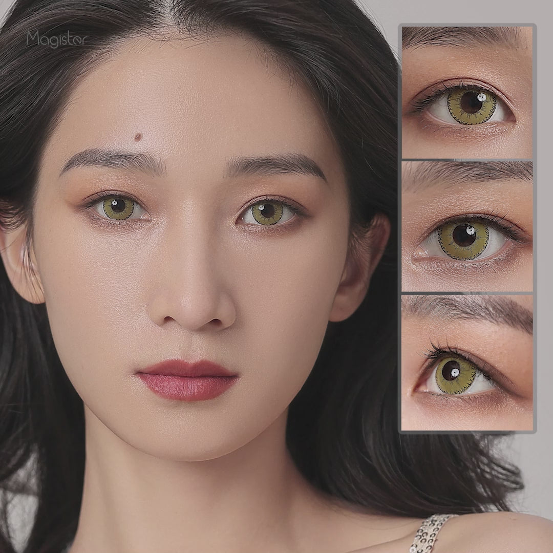 Product video presenting a range of devil colored contact lenses, featuring close-up views of the lenses in various shades and demonstrating how they appear when applied to the eyes.